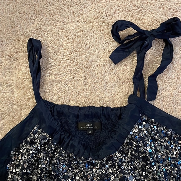 Night Birger et Mikkelsen Navy and Silver Sequin Dress - Picture 3 of 9